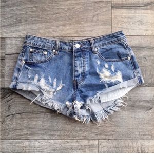 Denim shorts